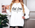 But God Christian Comfort Colors Sweatshirt – Faith Graphic Crewneck – Inspirational Christian Pullover